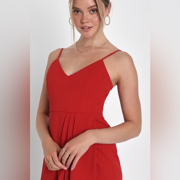 Lulus Reinette Rust Red Midi Dress Size Small - Picture 13 of 14